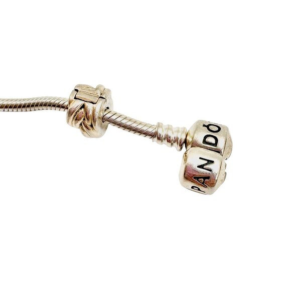 VTG Pandora Sterling Silver 925 Charm Bracelet Happy Birthday Charm Scroll Charm - Picture 13 of 16